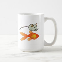 Kattfester (möss och fisken) kaffe koppar