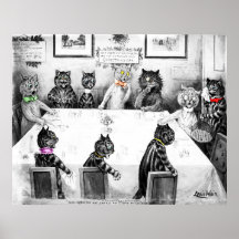 Kattjulkatastrof av Louis Wain Posters