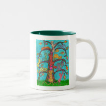 Kattlivets träd kaffe koppar