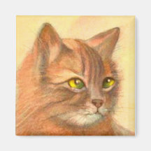 Kattporträtt Kylskåpsnagnet
