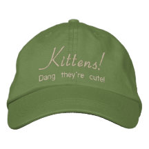 Kattungar - Dang är de gulliga! Broderade Kepsar