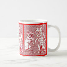 Kattungar i rött av Louis Wain Kaffe Koppar