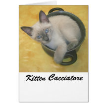 Kattunge Cacciatore Hälsningskort