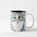 Kattunge för grått- & vitCutie ansikte Kaffe Koppar