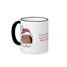 Kattunge julcandy cane och ta sig en tupplur kaffe mugg