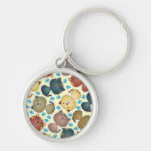 Kattunge Kats Keychain Nyckel Ringar