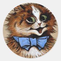 Kattunge med en fluga klistermärke