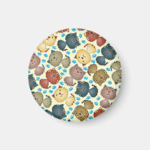 KattungeKats gul magnet Kylskåpmagneter