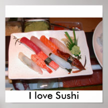 Kawa Sushi 5, I love Sushi Posters
