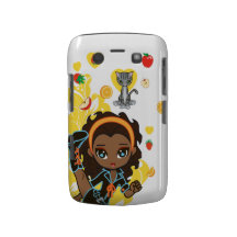 Kawaii Aisha afrikansk amerikan Chibi 9700/9780 Blackberry Skydd