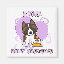 Kawaii Akita samlar Obedience Magneter