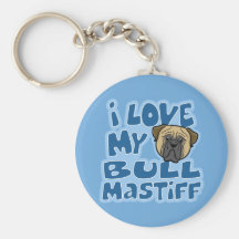 Kawaii älskar jag min Bullmastiff Nyckel Ring