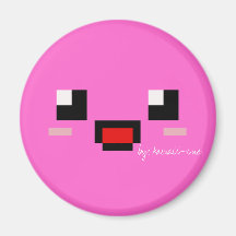KAWAII-ANSIKTE (。,◕‿‿◕。) KYLSKÅPSNAGNET