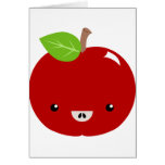 Kawaii Apple kompis Hälsnings Kort