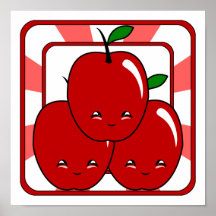Kawaii Apple korg (pojken) Posters