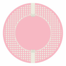 KAWAII-BAND OCH POLKADOTS-PASTELLROSOR ACRYLIC CUT OUT