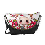 Kawaii bebisfår och gulliga körsbär messenger bag