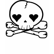 Kawaii Goth skalle