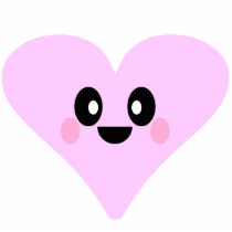 Kawaii gullig valentinhjärta