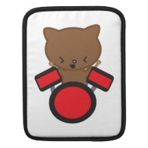 Kawaii handelsresandekatt iPad sleeve