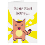 Kawaii katt hälsningskort