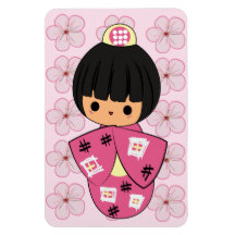 Kawaii Kokeshi dockamagnet