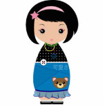 Kawaii Kokeshi Photo Cut Outs