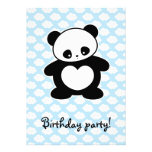 Kawaii panda personliga inbjudningskort