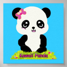 Kawaii Pandatryck Affisch