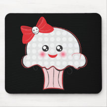 Kawaii skallemuffin musmattor
