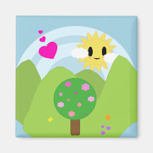 Kawaii solskenmagnet kylskåpmagneter