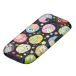 Kawaii uggla- och blommadesign samsung galaxy s3 fodral