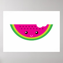 Kawaii vattenmelon affisch
