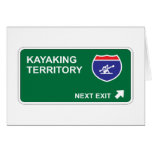 Kayaking därefter går ut hälsnings kort