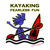 Kayaking oförskräckt roligt cut outs