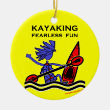 Kayaking oförskräckt roligt jul dekorationer