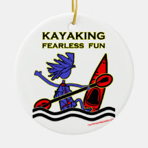 Kayaking oförskräckt roligt julgranskulor
