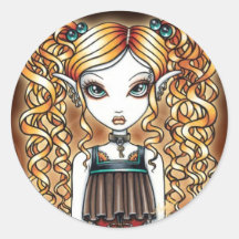 "Kayla" Steampunk felikt slut upp klistermärke