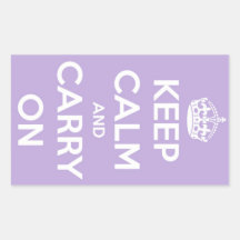 Keep Calm and Carry On Lavender Stickers