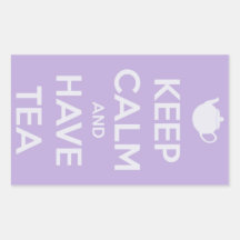 Keep Calm and Have Tea Lavender Stickers