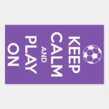 Keep Calm and Play On Purple Stickers