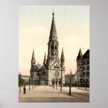 KejsareWilhelms tryck för kyrka för minnesmärke Print