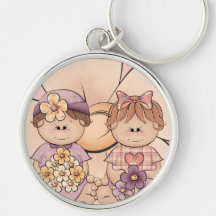 Keligt babybästa vänsilver Keychain Nyckelring