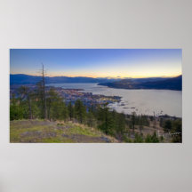 Kelowna vid solnedgång affisch