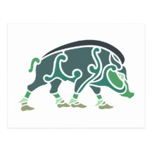 keltischer Eber celtic boar Postkarten