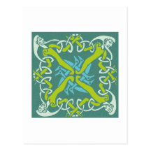 keltisches Quadrat celtic square Postkarten