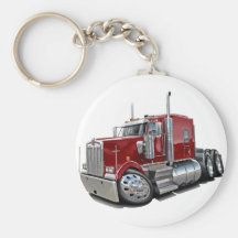 Kenworth w900 rödbrun lastbil nyckelringar