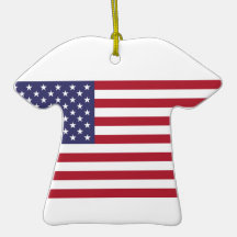 Keramisk sportskjorta med amerikanska flaggan julgransdekorationer
