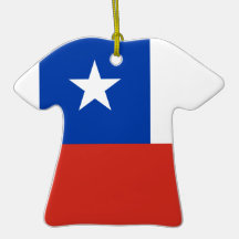 Keramisk sportskjorta med den Chile flagga Julgransdekoration