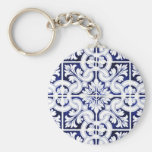 Keramiskt belägga med tegel Keychain Nyckelring